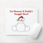 ママとパパの懐かしいクマTシャツとギフト マウスパッド (マウス)