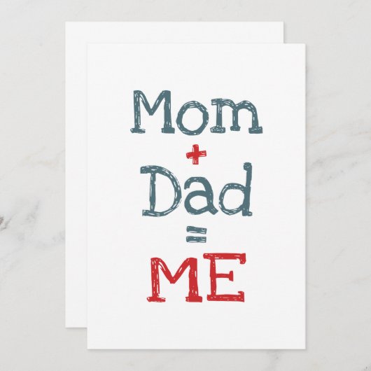 ママとパパは私 招待状 (正面/裏面)