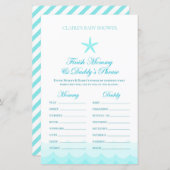 ママとパパフレーズの仕上げ – ベビーシャワーゲーム (正面/裏面)