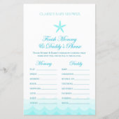 ママとパパフレーズの仕上げ – ベビーシャワーゲーム (正面)