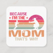 ママとパパ得の結婚した母親の日 スクエア名刺 (裏面)