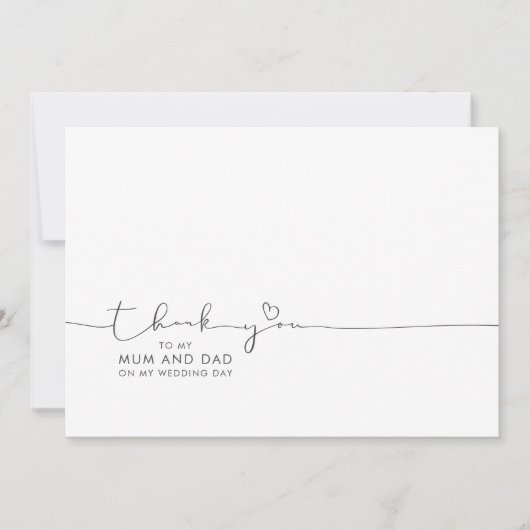 ママとパパ結婚式の日メッセージに感謝 (正面)