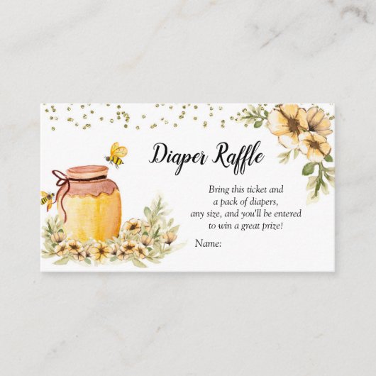 ママとビーのおむつラッフルカード エンクロージャーカード (正面)