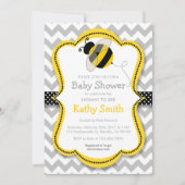 ママとビーのベビーシャワー招待状 招待状 (正面)