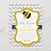 ママとビーのベビーシャワー招待状 招待状 (正面/裏面)