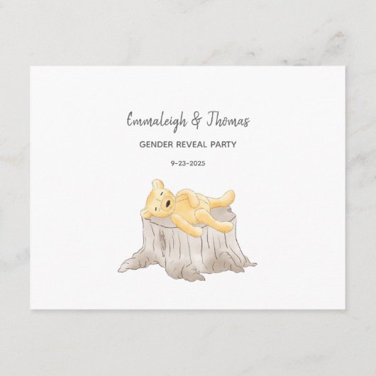 ママとビーの腹のサイズのゲームテディベアとビー エンクロージャーカード (裏面)