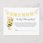 ママとビーの腹のサイズのゲームテディベアとビー エンクロージャーカード (正面)