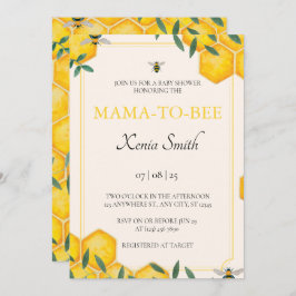 ママとビーの赤ちゃんシャワー 招待状