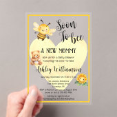 ママとビーはちみつクマ赤ちゃん女の子シャワーアクリル アクリル招待状 (インサイチュ (ポータブル))