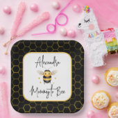 ママとビー男女兼用ビーエレガントシャワー ペーパープレート (パーティー)