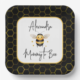 ママとビー男女兼用ビーエレガントシャワー ペーパープレート