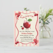 ママとベビーさくらんぼベビーシャワー 招待状 (スタンド正面)