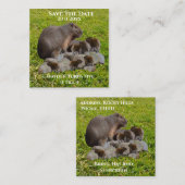 ママとベビーのキャピバラはデートを守れ エンクロージャーカード (正面/裏面)