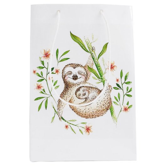 ママとベビーのナマズ ミディアムペーパーバッグ (正面)