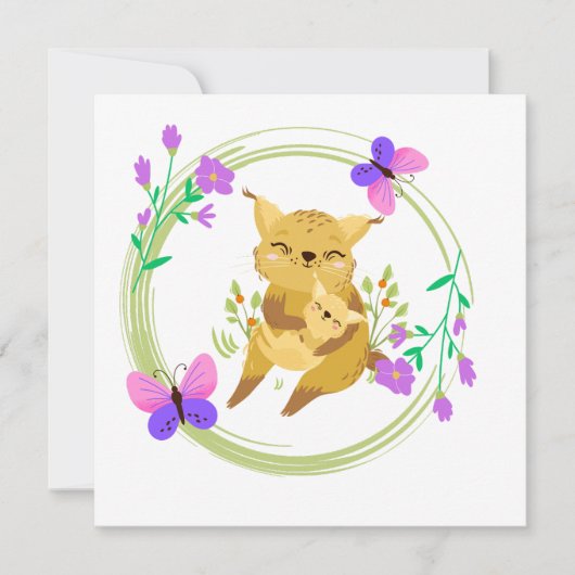 ママとベビーのヤマネコ空白のード (正面)