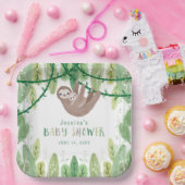 ママとベビーの怠け者の男の子または女の子の赤ちゃんシャワー ペーパープレート (パーティー)