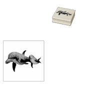 ママとベビーの海泳ぎ ラバースタンプ (押印)