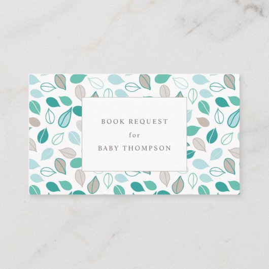 ママとベビーの鳥本依頼カード エンクロージャーカード (裏面)