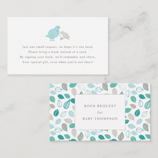 ママとベビーの鳥本依頼カード エンクロージャーカード (正面/裏面)