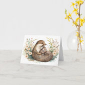 ママとベビーオッターマザーズのデイカード カード (黄色い花)