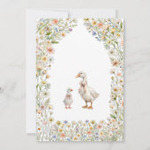 ママとベビーガチョウのボヘミアンベビーシャワー 招待状 (裏面)