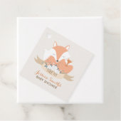 ママとベビーキツネベビーシャワー フェイバータグ (インサイチュ)