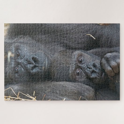 ママとベビーゴリラ ジグソーパズル (横)