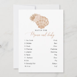 ママとベビーシーシェルベビーシャワーゲームにマッチ