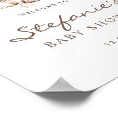 ママとベビーディアウッドランドベビーシャワーウェルカム ポスター (角)