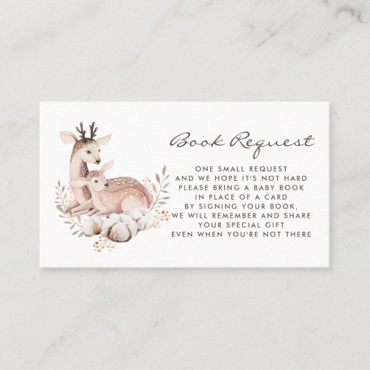 ママとベビーディアウッドランド図書依頼カード 名刺 (正面)