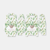 ママとベビーナマケモノ女の子の赤ちゃんシャワー フェイバーボックス (折り畳みなし)