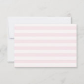 ママとベビーピンクの金ゴールドフローラ赤ちゃんシャワー用アドバイス 招待状 (裏面)