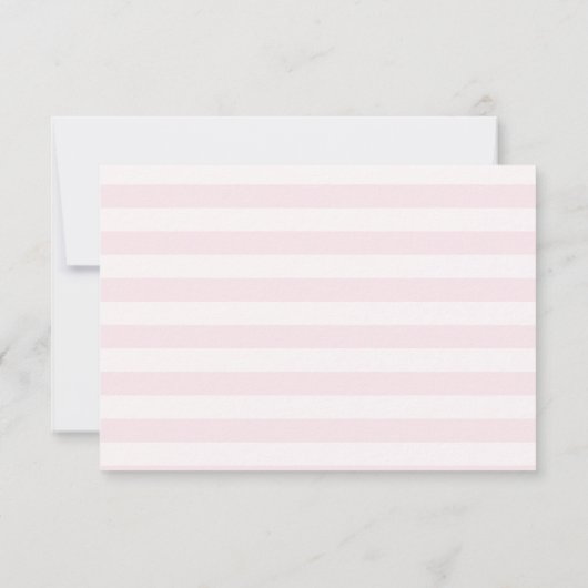 ママとベビーピンクの金ゴールドフローラ赤ちゃんシャワー用アドバイス 招待状 (裏面)