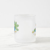 ママとベビーピーコック フロストグラスマグカップ (中央)