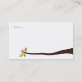 ママとベビーフクロウ子供の遊び日コールカード コーリングカード (裏面)