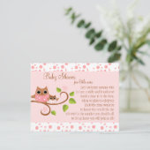 ママとベビーフクロウ 招待状 (スタンド正面)