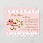 ママとベビーフクロウ 招待状 (正面/裏面)