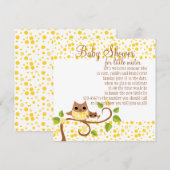 ママとベビーフクロウ 招待状 (正面/裏面)