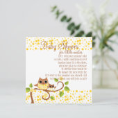 ママとベビーフクロウ 招待状 (スタンド正面)