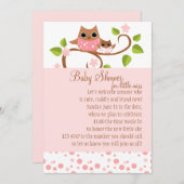 ママとベビーフクロウ 招待状 (正面/裏面)