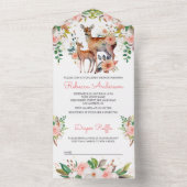 ママとベビーフローラディアベビーシャワー オールインワン招待状 (内側)