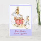 ママとベビーブンニースイースターエッグ狩りヴィンテージ シーズンカード (正面)