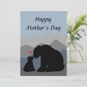 ママとベビーベアマウンテンズマザーズデイカード (スタンド正面)