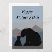 ママとベビーベアマウンテンズマザーズデイカード (正面/裏面)