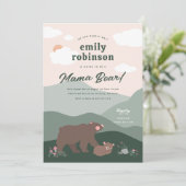 ママとベビーベアマウンテンレンジベビーシャワー 招待状 (スタンド正面)