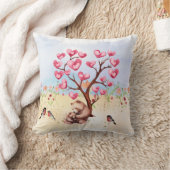 ママとベビーベアーバレンタインデー クッション (ブランケット)