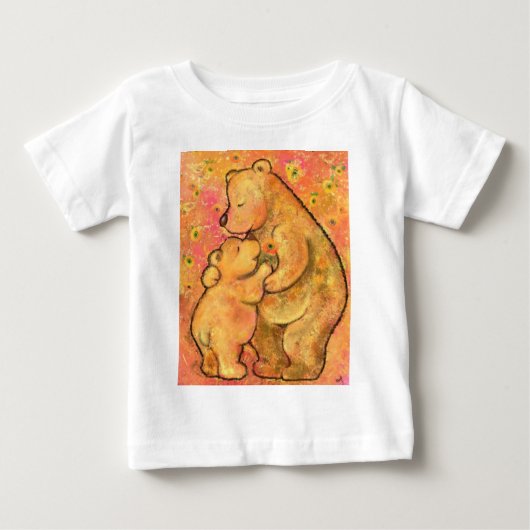 ママとベビーベア – ハグ – ベビーTシャツ (正面)