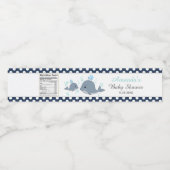 ママとベビーホエールベイビーシャワー少年パーティーの好意 ペットボトルラベル (シングルラベル)