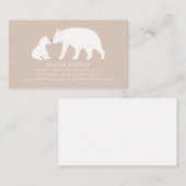 ママとベビーポーラベアピンクベビーおむつラッフル エンクロージャーカード (正面/裏面)