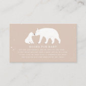 ママとベビーポーラベア赤ちゃんシャワーブックリクエスト エンクロージャーカード (正面)